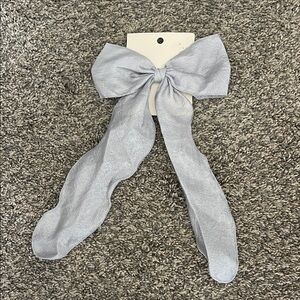 Elegant Silver Hair Bow